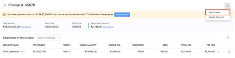 Record And Manage Challans For Tds Liabilities In Zoho Payroll Zoho