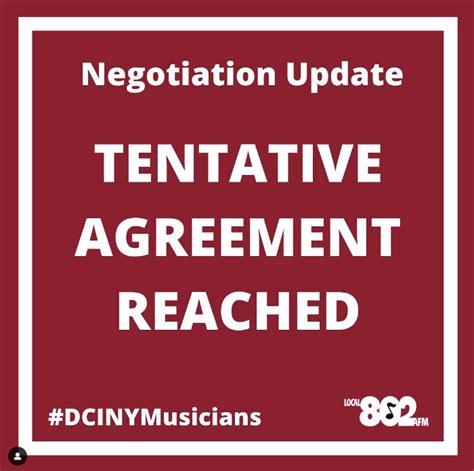 Dciny Musicians Reach Tentative Agreement After Eight Months On Strike