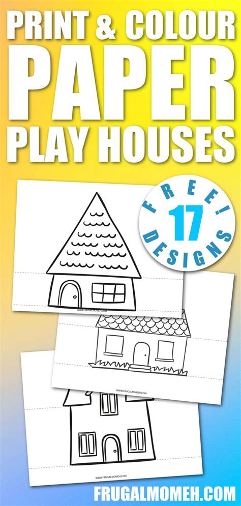 Free Printable Paper House Craft Frugal Mom Eh