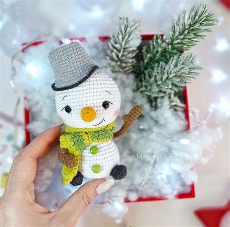 Little Amigurumi Snowman Crochet Pattern - printable PDF - Amigurumi ...