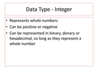 data types
