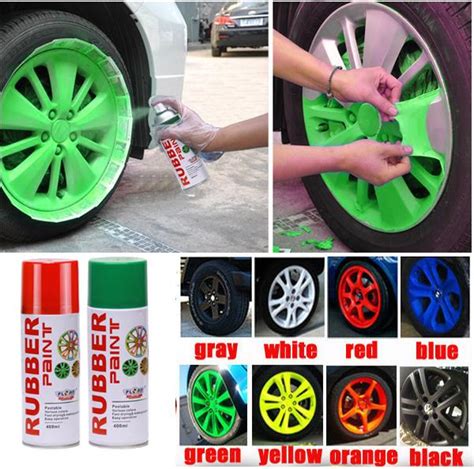 Removable Car Rim Rubber Spray Paint Fluorescent Liquid Coating