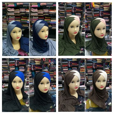 Wholesale Turkey Snap Fastener Back Hijab Muslim Women Full Cover Head