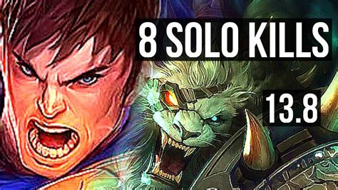 Garen Vs Rengar Top 8 Solo Kills 10 1 2 67 Winrate Godlike Kr