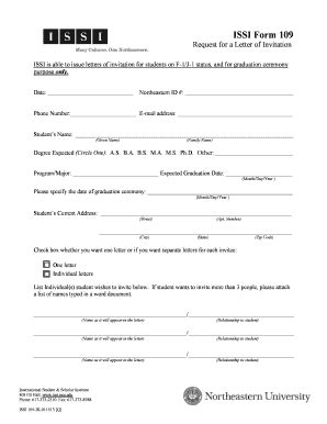 Fillable Online Northeastern Request For Invitation Letter Marshall