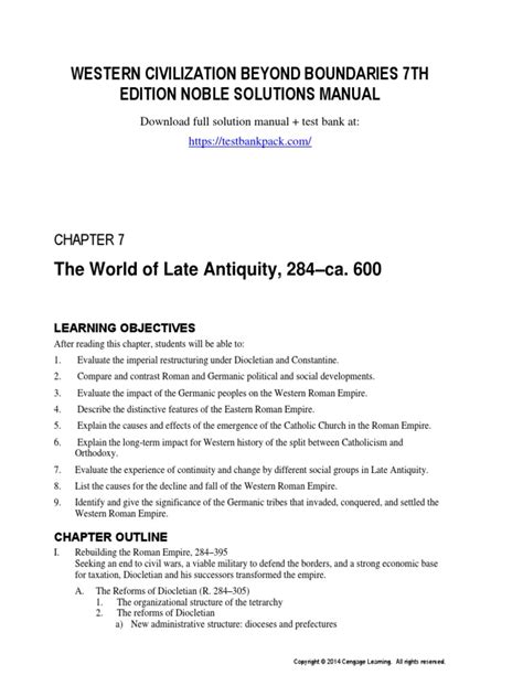 Western Civilization Beyond Boundaries 7th Edition Noble Solutions ...