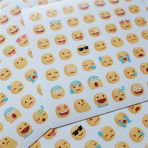 funny stickers  teens  piece emoji sticker pack  sheets  fun
