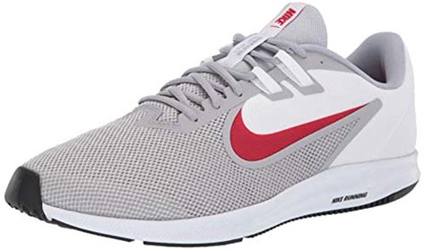 Nike Downshifter 9 Running Shoe, Wolf Grey/university Red in Gray for ...