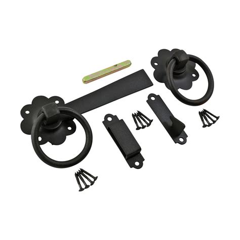 Floral Gate Latch Wrought Iron Heavy Duty Rustproof Finish 7 In W