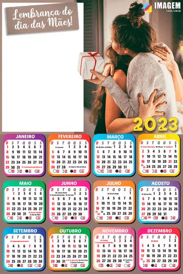 Calendário 2023 Dia Das Mães Lembrança Png Imagem Legal