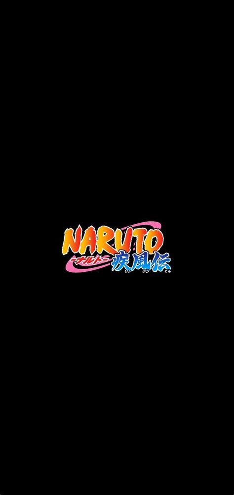 the logo for naruto shiki on a black background with an orange and pink ...