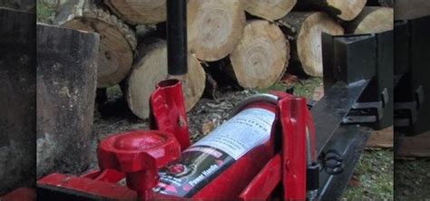 How to Use a manual log splitter « Furniture & Woodworking :: WonderHowTo