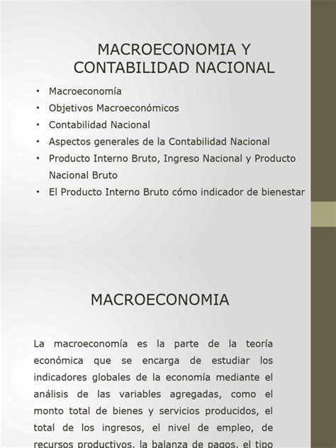 Macroeconomía Y Contabilidad Nacional Presentación 3 Pdf Producto Interno Bruto Macroeconómica