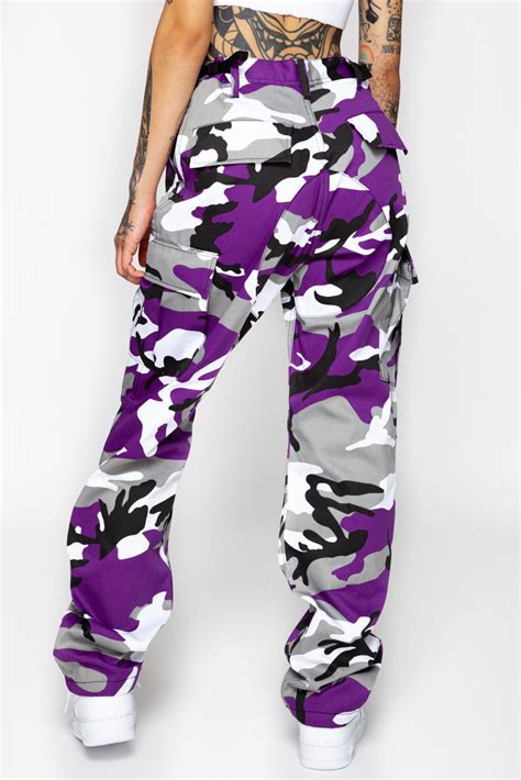 Purple Swag Camo Cargo Pants Goodbye Bread