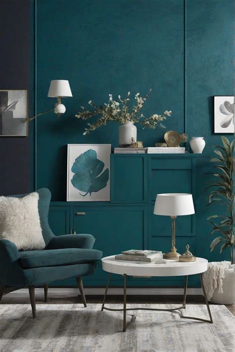 Explore the perfect blend of Dark Teal (2039–10) wall paint with a ...