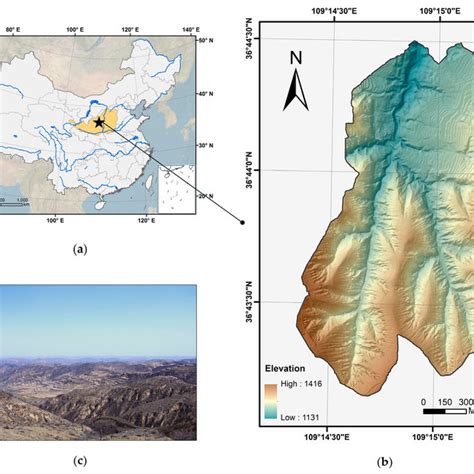 Location Of The Study Area A Location Of The Loess Plateau Yellow