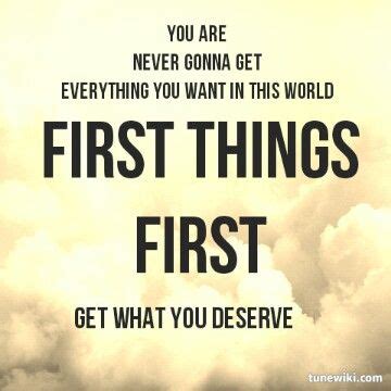 First Things First Lyrics - Deirdre Thomson