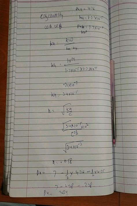 Calculate I The Hydrolysis Of Ammonium Acetate K Ii Degree