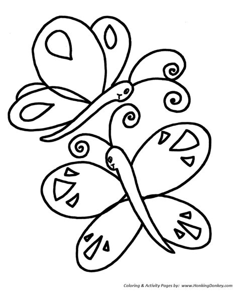 Simple Shapes Coloring Pages | Free Printable Simple Shapes Butterflys ...