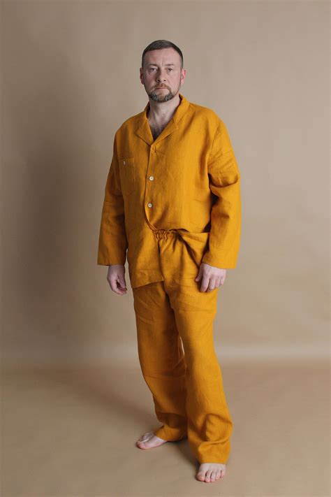 Mens Linen Pajama Set Linen Homewear Linen Pants For Home Etsy