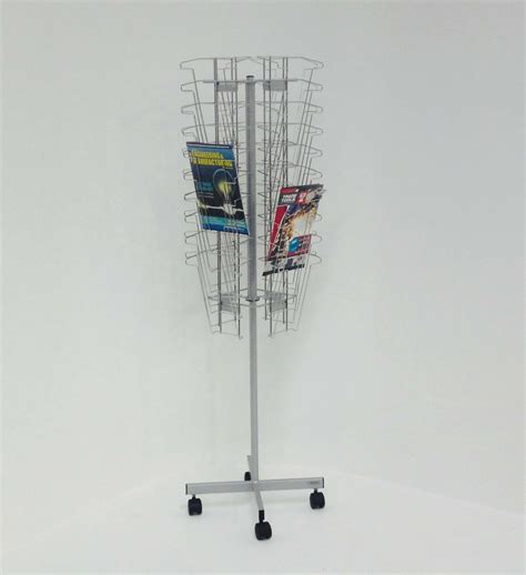 Rotating 10-Pocketed Display Stand - Wire Displays