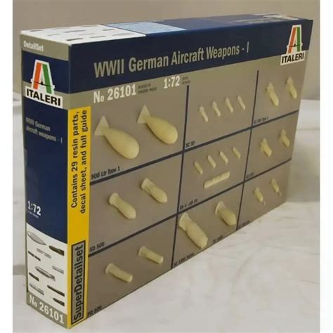 ITALERI 26101 WWII German Aircraft Weapons Set I 1 72 Scale Plastic