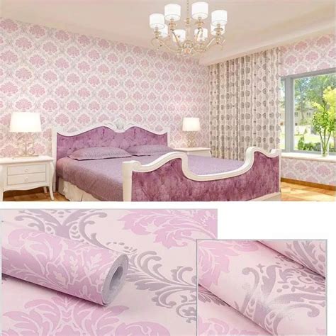 Jual Wallpaper Dinding Kamar Tidur Batik Pink Wallpaper Dinding Ruang