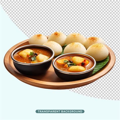 Premium PSD | Sambar and idli