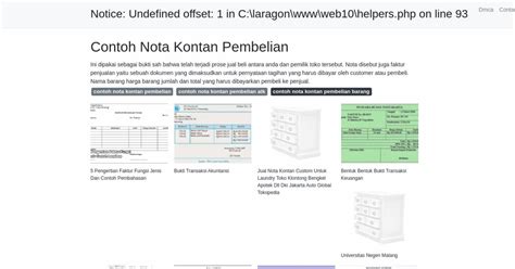 Contoh Nota Kontan Pembelian