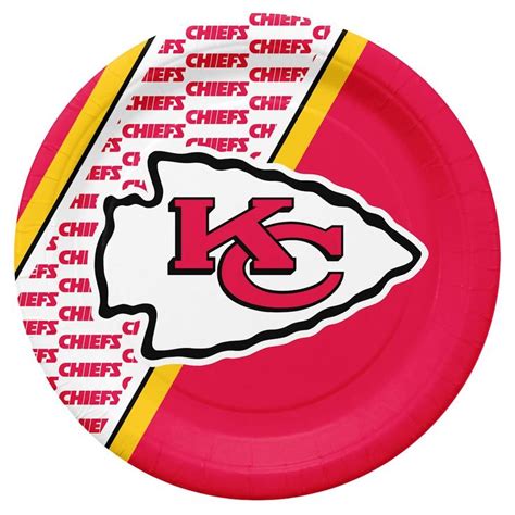 Kansas City Chiefs Disposable Paper Plates | Kansas city chiefs, Kansas ...