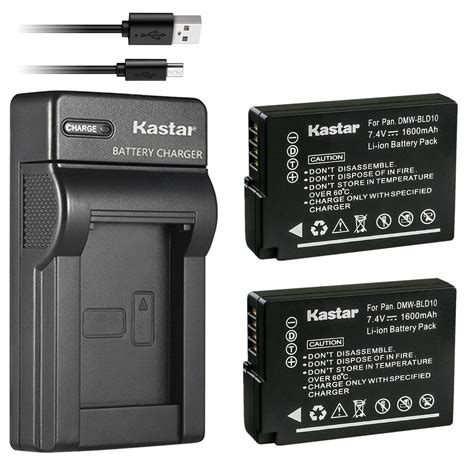 Kastar Battery Slim Charger For Panasonic DMW BLD10 BLD10 DMC GX1 DMC