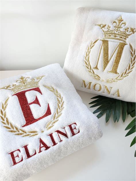 Personalized Bath Towel Embroidered Monogrammed Turkish Cotton