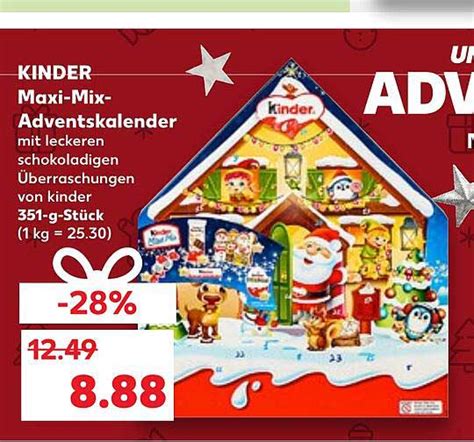 Kinder Maxi Mix Adventskalender Angebot Bei Kaufland Prospekte De