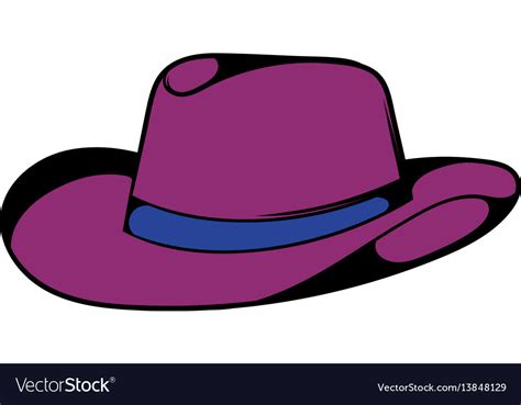 Cowboy Hat Icon Cartoon Royalty Free Vector Image