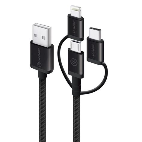 Buy Alogic 30cm Prime 3 In 1 Charge And Sync Cable Cables Scorptec Computers