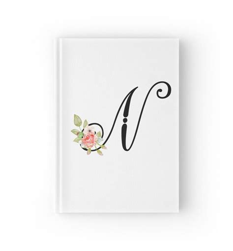 Floral monogram fancy script letter l spiral notebook by grafixmom ...