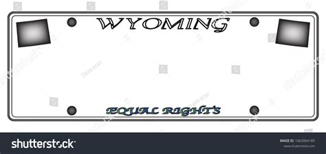 A Wyoming state license plate design isolated on - Royalty Free Stock ...