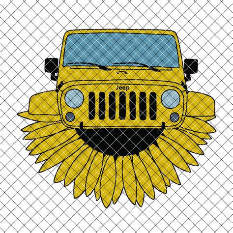 Jeep Sunflower Svg Jeep Svg Jeep Love Svg Jeep Driver Svg Half Images