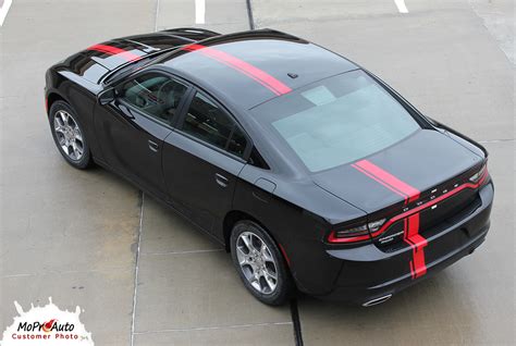 2015 2016 2017 2018 E Rally Dodge Charger Euro Hood Stripes Vinyl Graphics Decals Kit