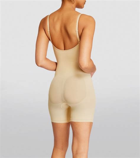 Womens Skims Nude Seamless Sculpt Mid Thigh Bodysuit Harrods Uk