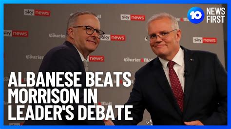 Anthony Albanese And Scott Morrison Clash In First Leaders Debate 10