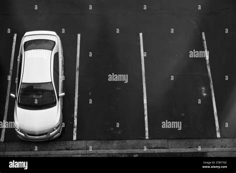 Lined Parking Lot Black And White Stock Photos And Images Alamy