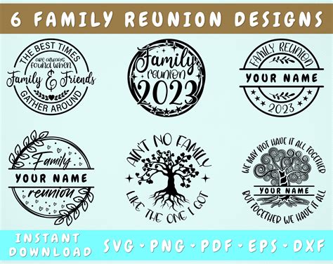 Family Reunion 2023 SVG Bundle, 6 Designs, Family Reunion Tree SVG By ...