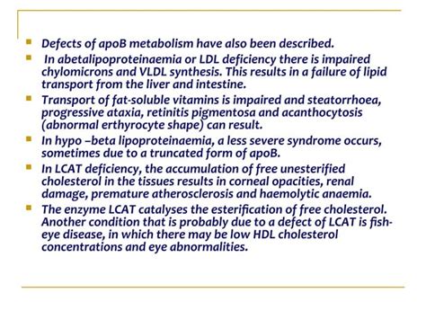 Disorders Of Lipid Metabolism Ppt Ppt