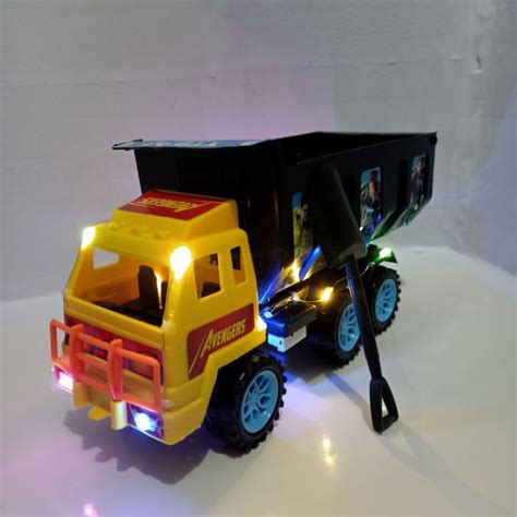 Jual Mobilan Mainan Anak Modifikasi Truk Oleng Pasir Plastik Full Lampu