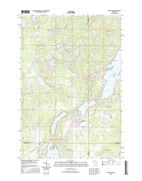 Birchwood Wisconsin US Topo Map – MyTopo Map Store