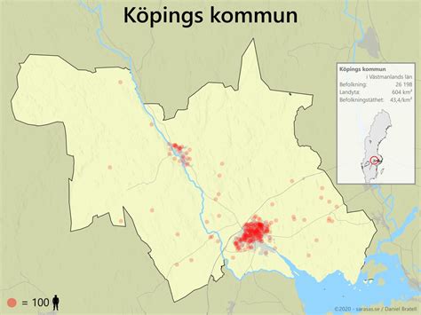 K Pings Kommun Karta Ver Befolkningst Thet Sarasas Maps