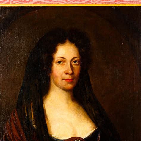 17th Century Spanish Old Master Portrait Veiled Noble Lady Oil Canvas