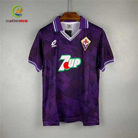 92 93 Fiorentina Retro Home Camisa De Futebol Uniformes De Futebol