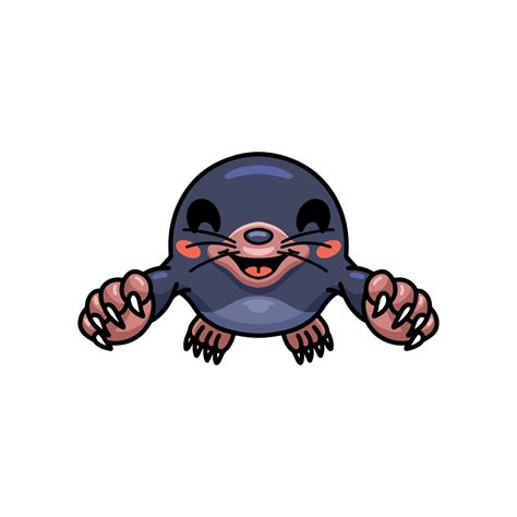 Cute little mole cartoon character 13548396 Vector Art at Vecteezy